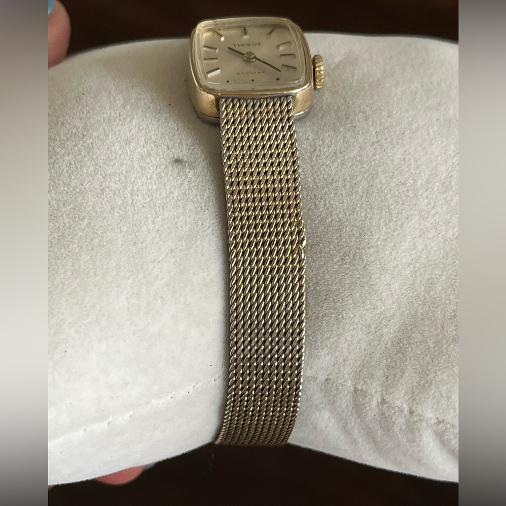 TISSOT STYLIST from 1960's Ladies gold plated mechanical ladies watch - Picture 7 of 13